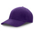 A purple premium soft cotton cap with a classic design and a logo on the front.