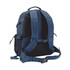 A navy outdoor backpack featuring adjustable straps and mesh side pockets, with a logo on the side.