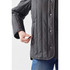 A fitted women's thermal jacket in dark grey, featuring a quilted design and side pockets.
