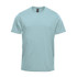 A mint green short sleeve t-shirt with a simple design and a logo on the label.