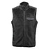 A grey men's Sherpa fleece vest featuring a zip front and side pockets, with a small logo on the chest.
