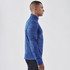 A men's base thermal 1/4 zip jumper in vibrant blue, featuring a fitted design and a high collar.