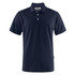 A navy blue men's polo shirt with a classic collar, short sleeves, and a small logo on the side.