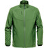 A green Men's Kyoto Jacket with a zip front and a stand collar, featuring a logo on the chest.