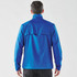 A blue Men's Pacifica 1/4 Zip Anorak jacket featuring a back view with a collar and a logo.