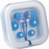 Blue Colour Pop Earbuds packaged in a clear casing with additional ear tips in matching blue hues.