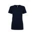 A women's navy boyfriend tee with short sleeves and a classic crew neck design. It features a subtle brand logo.