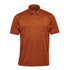 Men's Milano Sports Polo in a rich burnt orange colour, featuring a collar, buttons, and a logo on the chest.