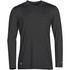 A long-sleeve men's T-shirt in black with a logo on the hem. Made from moisture-wicking fabric.