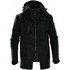 Men's Avalante System Jacket in dark green, featuring a hood and multiple pockets. Includes branding on the jacket.