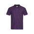 A purple heavyweight polo shirt with a classic collar and a logo on the chest.