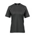 A women's short-sleeve t-shirt in dark green, featuring a logo on the front.
