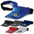 A range of Altitude Sports Visors in various colours, featuring a logo and an adjustable strap.
