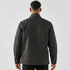 A men's oxide Sherpa lined canvas jacket in dark grey, featuring a collar and long sleeves.