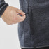A men's full zip fleece jacket in dark grey, featuring a side zip pocket for storage.
