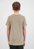 A short sleeve tee in a light khaki colour, viewed from the back, with a simple design and no visible branding.