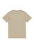 A beige short sleeve tee with a simple design and no visible graphics on the back, featuring a logo.