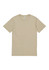A short sleeve men's t-shirt in a beige colour, featuring a simple design and a branding label.