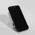 A wireless charging power bank in white, featuring a stand and a black face. It has a logo on the side.