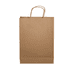 A brown paper bag with a flat base and two handles, featuring a simple design and no visible branding.