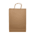 A brown paper bag with twisted handles and a flat base, suitable for various uses.