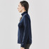 A navy women's pullover with a 1/4 zip and high collar, featuring a fitted silhouette. তেওঁ