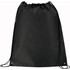 A large drawstring sportspack in black with a cinch closure and reinforced corners. It features a logo on the front.