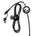A black fast charging data cable with a wave design on the connector and a strap for organisation.