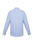 A light blue men's long sleeve shirt with a slim fit, featuring button details and a logo.