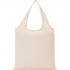 A beige all-purpose cotton canvas tote bag with two shoulder straps and a simple design.