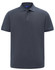 A men's short-sleeve polo in dark grey, made from cotton/poly pique fabric, featuring a branded logo.