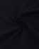 A close-up of black cotton/poly pique fabric, showing its soft texture and drape. The image has a swirling pattern.