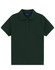 A dark green ladies' short-sleeve polo shirt with a classic pique texture and a collar. It features a logo.