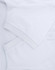 A white men's ultrafine cotton pique polo shirt featuring a collar and button placket, with a logo present.