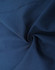 A close-up of a dark navy cotton blend fabric, showcasing smooth texture and softness. Features a logo in the corner.