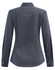 A navy long-sleeve cotton blend shirt with a fitted back design and buttoned cuffs. Features a collar and a logo.