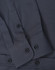 A dark grey ladies' long-sleeve shirt featuring buttoned cuffs and a smooth fabric texture. It has a logo present.