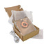 A crystal wireless charger in a box, featuring a copper charging pad, USB cable, and tissue paper.