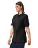 A black Gildan Hammer Adult Double Pique Polo shirt displayed on a model, featuring a subtle logo.