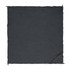 A dark grey camping blanket with a simple design, featuring a small logo in one corner.