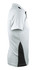 A light grey polo shirt with black accents, featuring short sleeves and a collar, including a logo.