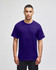 A purple Champion adult short-sleeve T-shirt featuring a logo on the sleeve.
