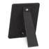 A black Four Pen Pop Up Display Stand featuring a sturdy back support. It has a sleek, textured finish and a logo.