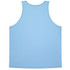 A light blue singlet featuring a simple design, with a logo in the corner. Suitable for kids.