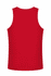 A red men's singlet with a plain back and no visible branding.