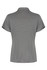 A grey polo shirt with a collar and short sleeves, featuring a logo on the back.