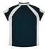 A dark green polo shirt with white accents, featuring a collar and short sleeves, and a small logo on the side.