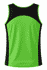 A bright green singlet with black accents on the shoulders and back, featuring a logo.