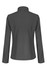 A soft shell jacket in dark grey, featuring a clean back design and a high collar. Includes a logo.