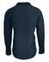 A soft shell jacket in navy, featuring a simple design with long sleeves and a logo on the back.